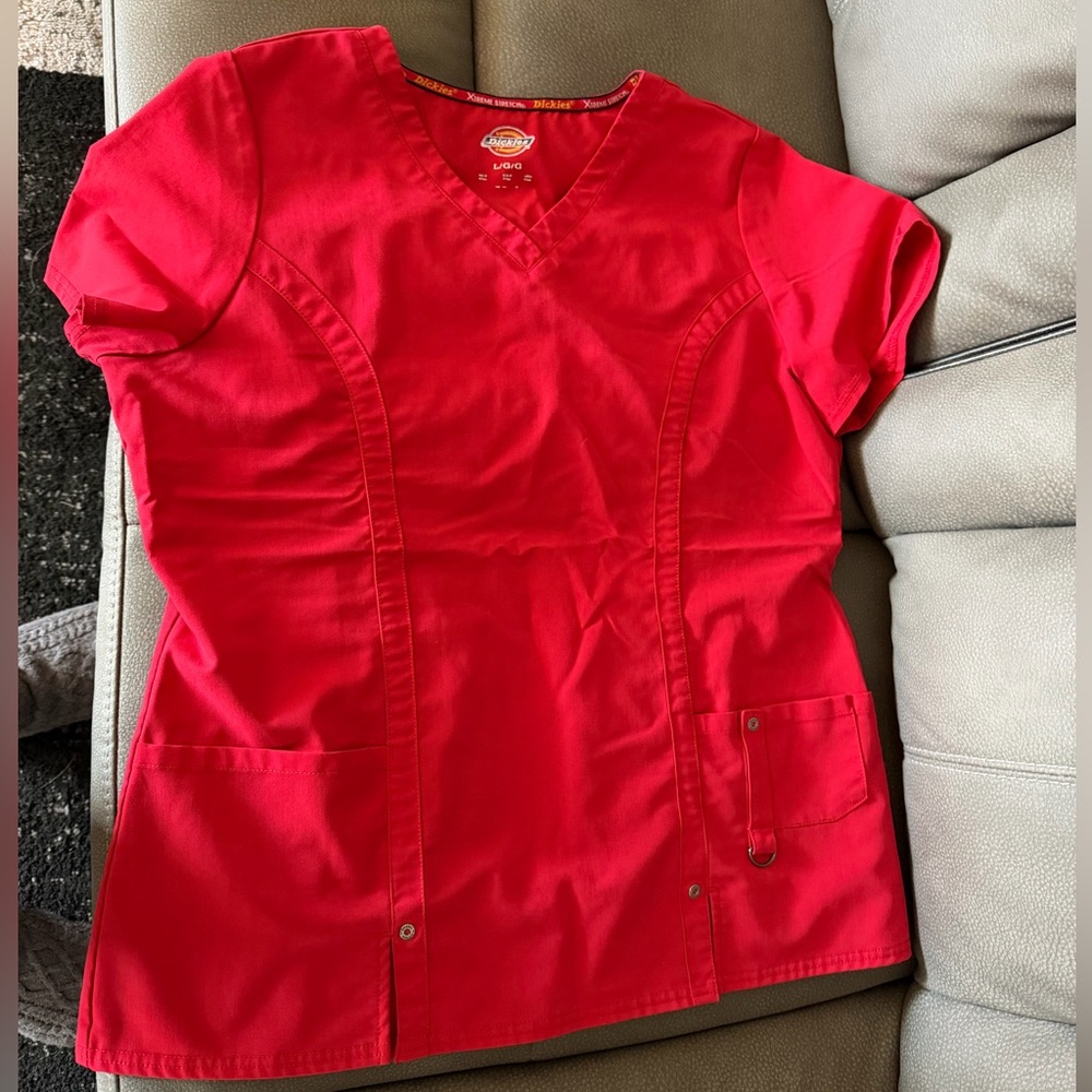 Red Dickies Scrub top